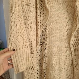 Billabong long open knit duster cardigan sweater Medium